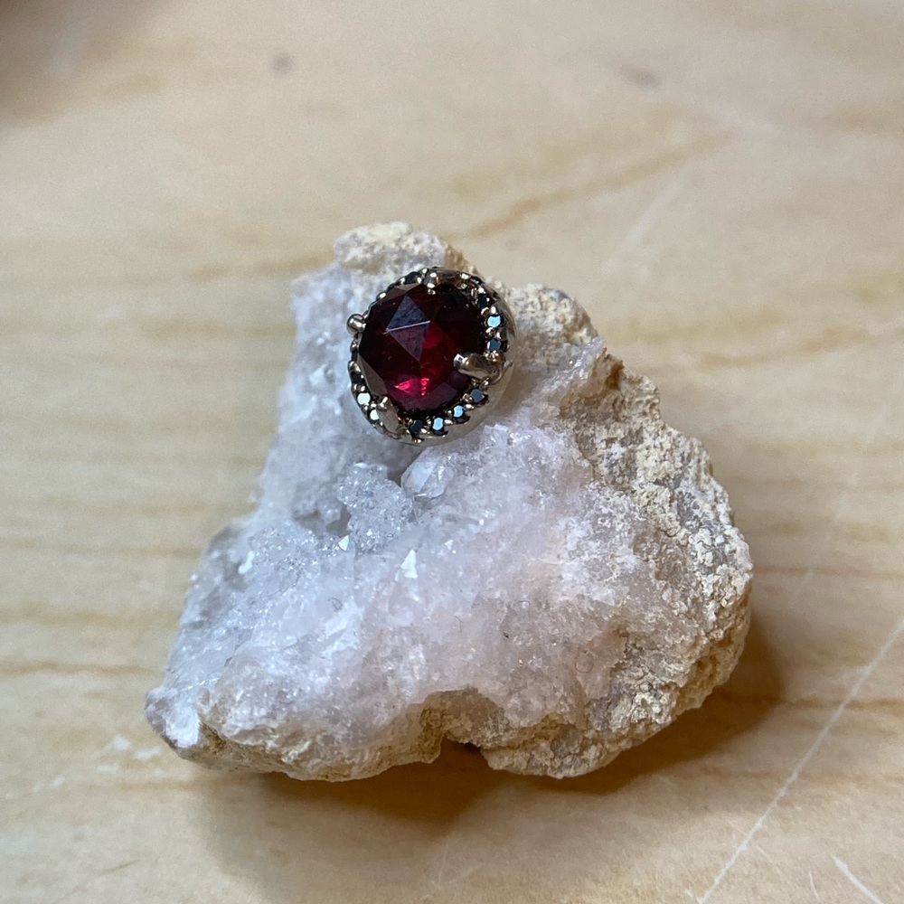 ❌SOLD❌ Sleeping Goddess Ultra Halo with Rose-Cut Garnet